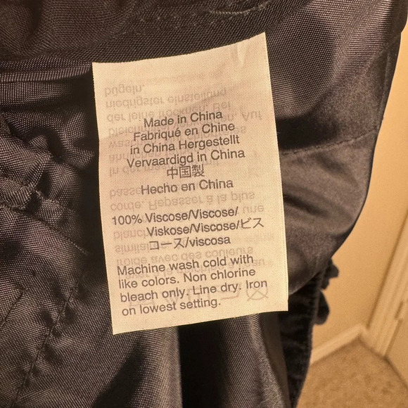 Madewell Womens Black XS Pants Elastic Tie Front Waist Pockets Side Slit Ankle - Picture 9 of 9